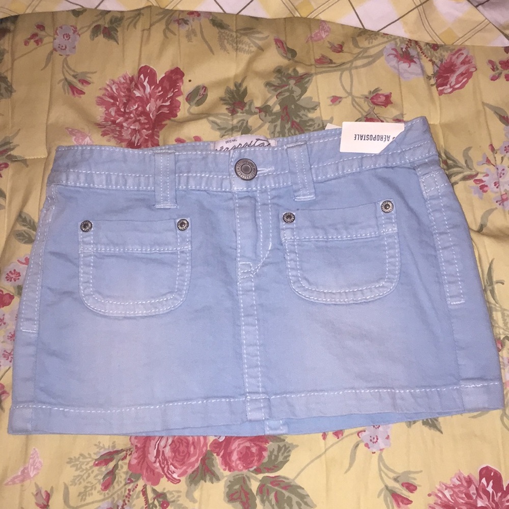 Blue mini skirt
